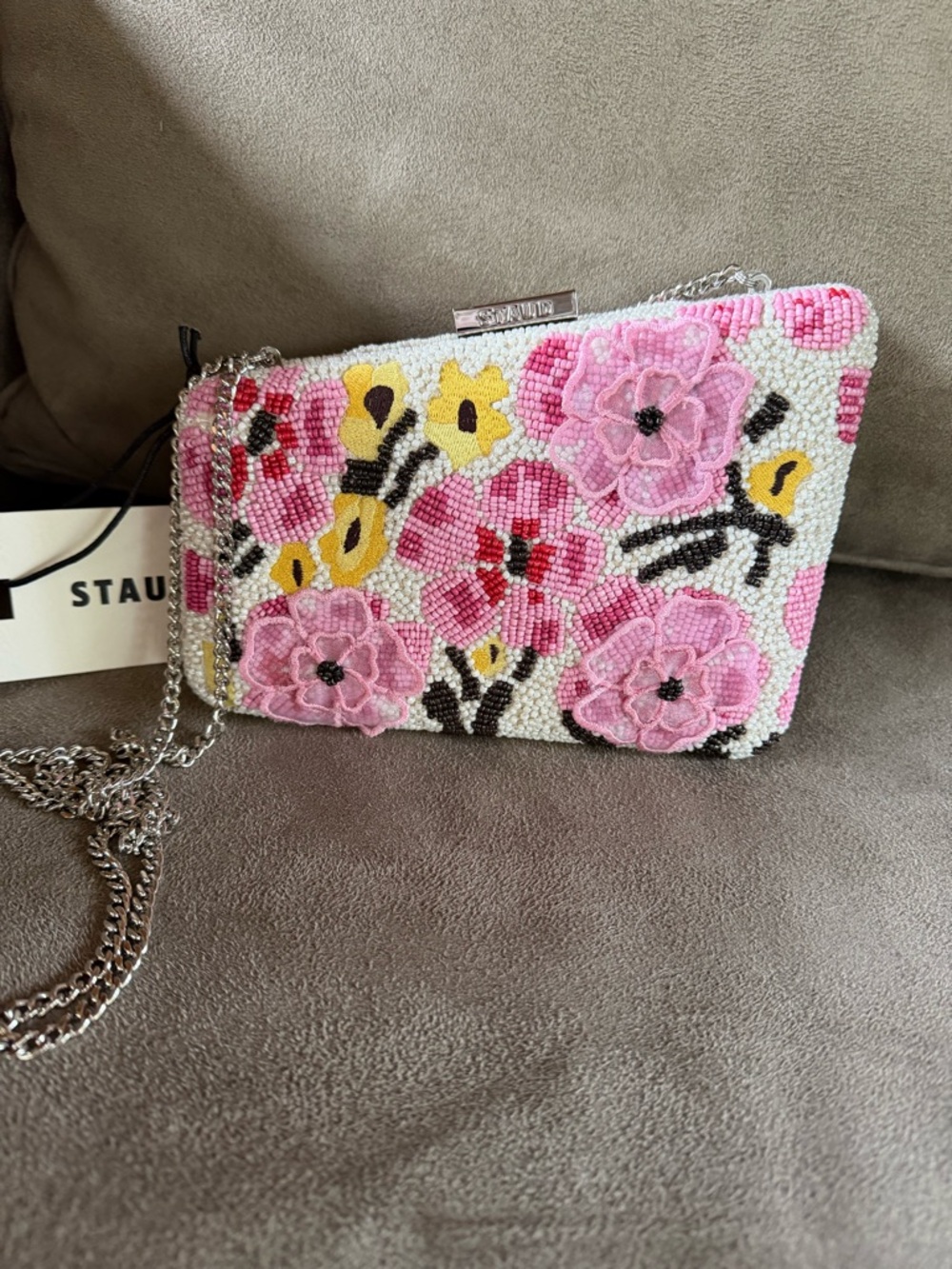 🌸STAUD🌸 Floral Beaded Carmella Clutch